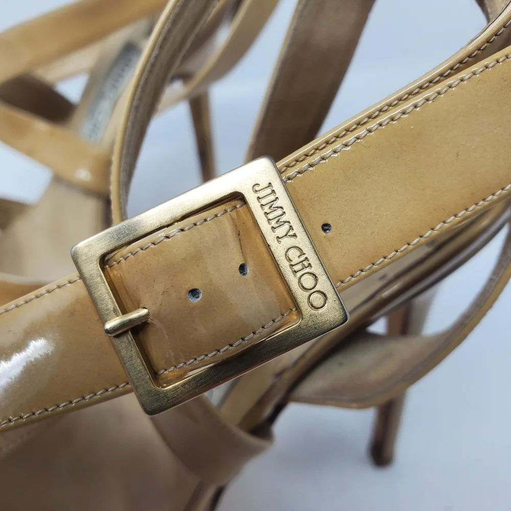 Jimmy Choo Nude Patent Pumps